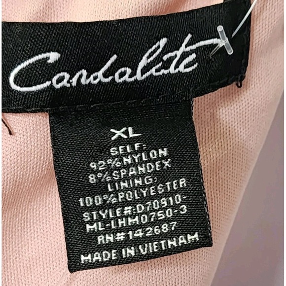 Candalite Dress Formal Maxi Blush Pink Sequins Womens Size XL Overlay NWT - Picture 4 of 12